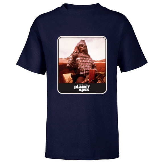 Beneath the Planet of the Apes 1970 Movie General Ursus - Short Sleeve T-Shirt for Kids - Customized-Navy