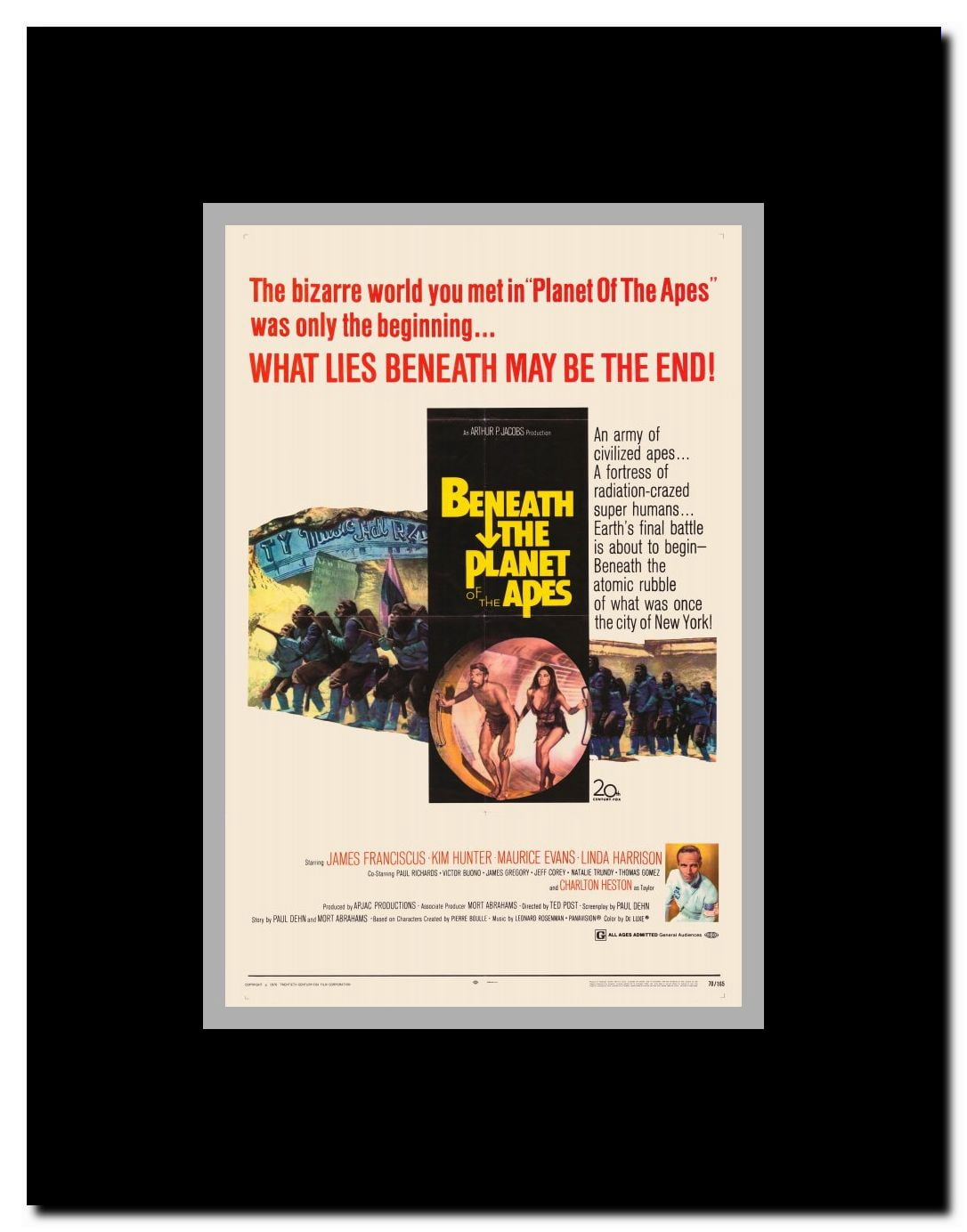 Beneath the Planet of the Apes Framed Movie Poster