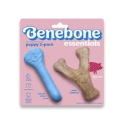 Benebone Essentials Puppy 2-pack Rubber Bone/Wishbone Bacon Tiny