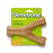 Benebone Essentials Wishbone Durable Dog Chew Toy for Aggressive Chewers, Real Chicken, L/G