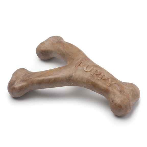 Benebone Puppy Wishbone Dog Chew Toy, Real Bacon Flavor, Small