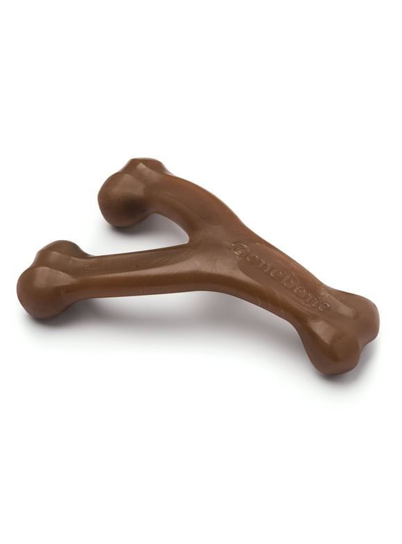 Benebone Real Peanut Durable Wishbone Dog Chew Toy, Medium
