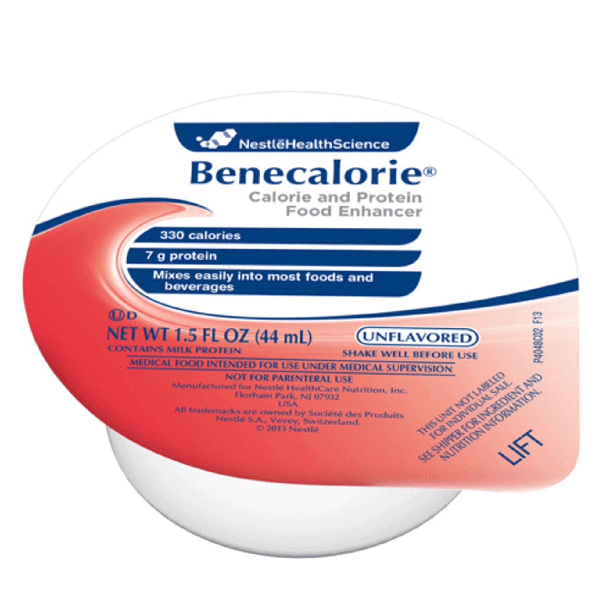 Benecalorie Calorically-Dense Unflavored Gluten-Free Supplement, 1.5 oz. Cups, 3 Pack