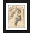 thumbnail image 1 of Benedetto Luti 14x18 Black Ornate Wood Framed Double Matted Museum Art Print Titled - Study of the Head of Saint Crispin (1710), 1 of 5