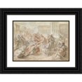 thumbnail image 1 of Benedetto Luti 24x18 Black Ornate Framed Double Matted Museum Art Print Titled: Pius V and the Ambassador of the King of Poland (ca. 1712), 1 of 5