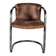 thumbnail image 1 of BENEDICT DINING CHAIR GRAZED BROWN LEATHER -M2, 1 of 5