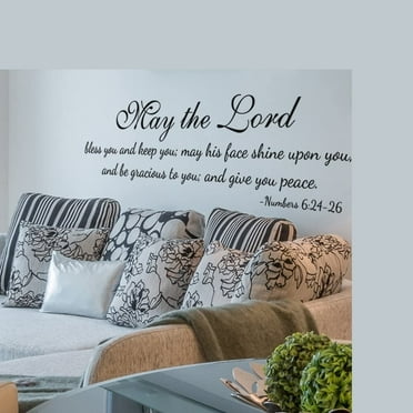 Benediction Verse -Numbers 6:24-26- Quote - Wall Decal Custom Vinyl Art Stickers