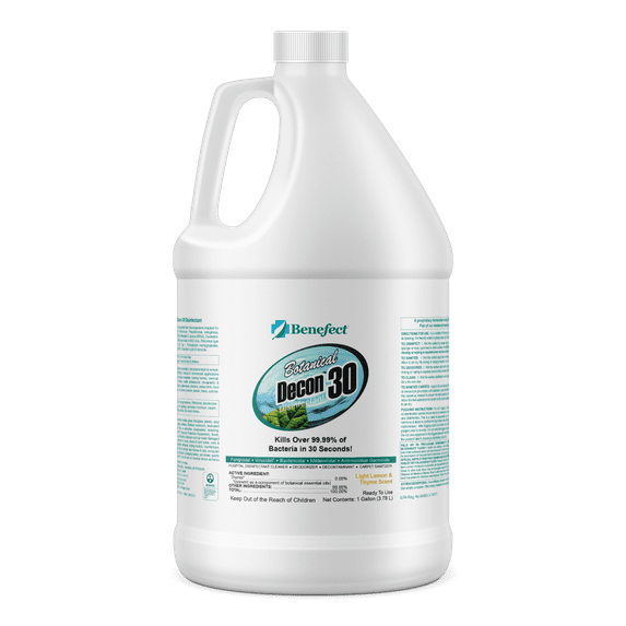 Benefect Botanical Decon 30 Disinfectant Cleaner, Light Lemon and Thyme Scent, 1 Gallon