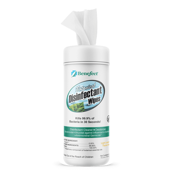 Benefect Botanical Disinfectant Wipes, 90 Count