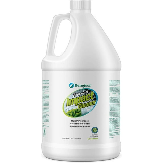 Benefect Impact Cleaner - Botanical Carpet, Fabric, Upholstery Cleaner and Deodorizer & Concentrate - Remove Stains & Provides a Deeper, Lasting Clean - 1 Gallon