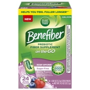 Benefiber Glp-1 Friendly Fiber Supplement, Berry Fusion, On The Go Stick Packs, 24 Count