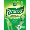 thumbnail image 1 of Benefiber On the Go Prebiotic Fiber Supplement Powder for Digestive Health, Daily Fiber Powder, Unflavored Powder Stick Packs - 28 Sticks (3.92 Ounces), 1 of 4