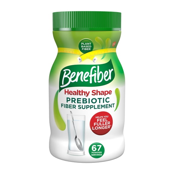Benefiber Healthy Shape Prebiotic Glp-1 Friendly Fiber Supplement Powder for Digestive Health, 17.6 Oz