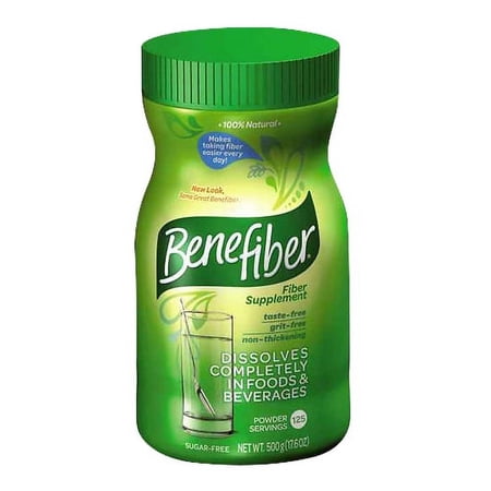 Benefiber Non-Thickening Powder Sugar-Free Powder, Unflavored - 17.6 oz, 125 servings, 2 Pack