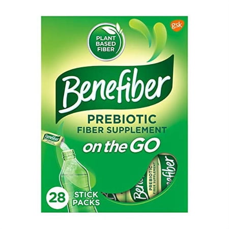 On The Go Prebiotic Fiber Supplement Powder For Digestive Health, Daily Fiber Powder, Unflavored Powder Stick Packs - 28 Sticks (3.92 Ounces)