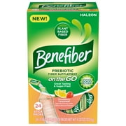 Benefiber Prebiotic Glp-1 Friendly Fiber Supplement, Strawberry Lemonade, on The Go Stick packs, 24 Count