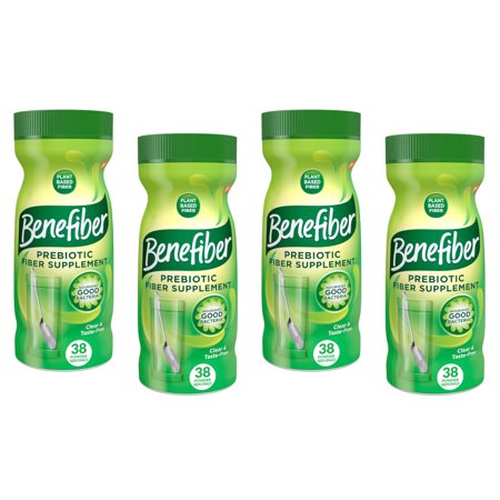 Benefiber Prebiotic Natural & Clear Daily Fiber, Sugar Free, 5.4 Oz, 4-Pack
