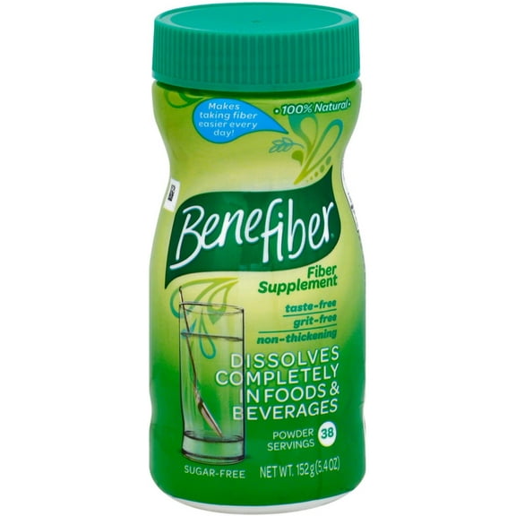 Benefiber Sugar Free Fiber Supplement Powder 5.40 oz (Pack of 2)