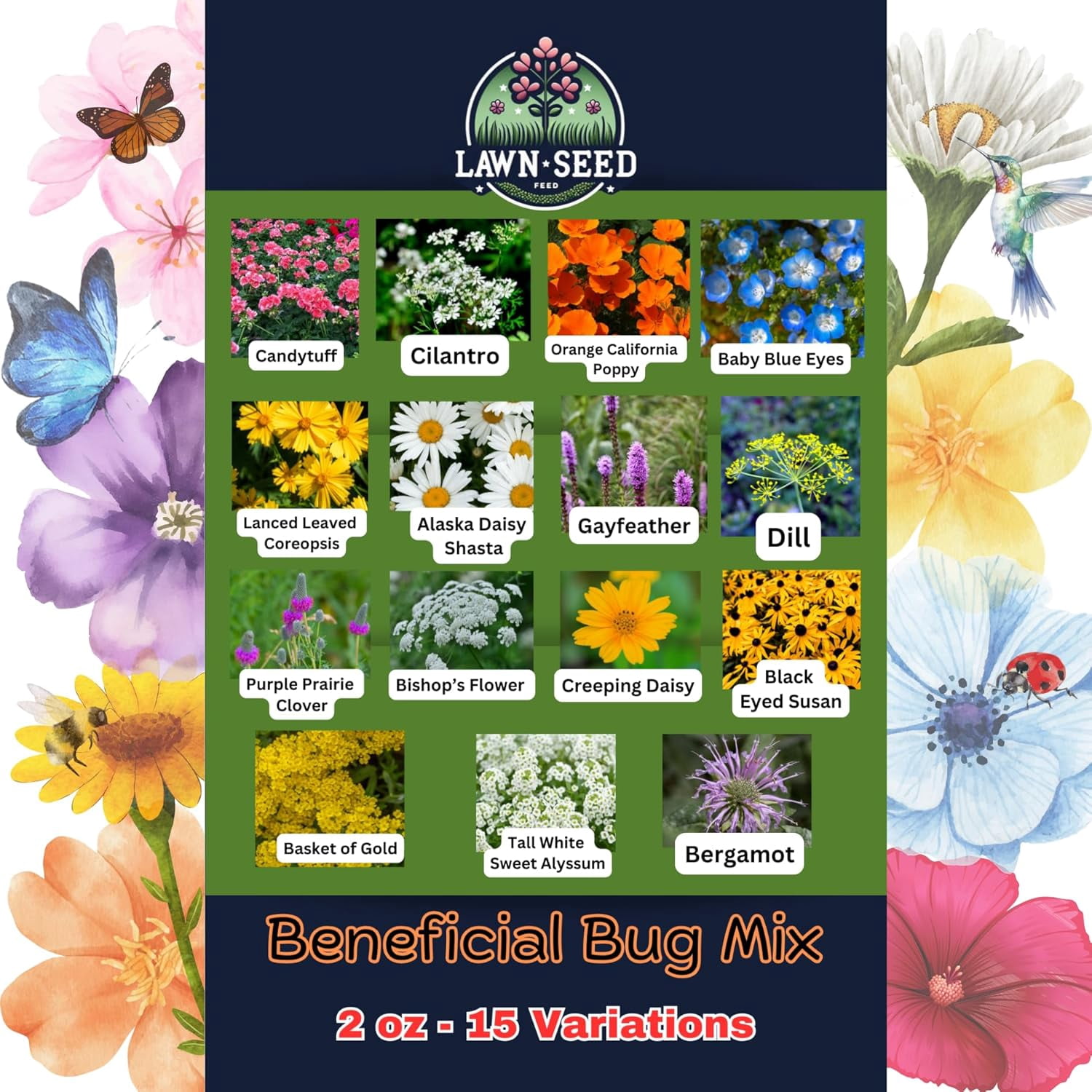 Beneficial Bug Wildflower Mix (2oz) Sprinkle a Little Magic—Our Shade ...