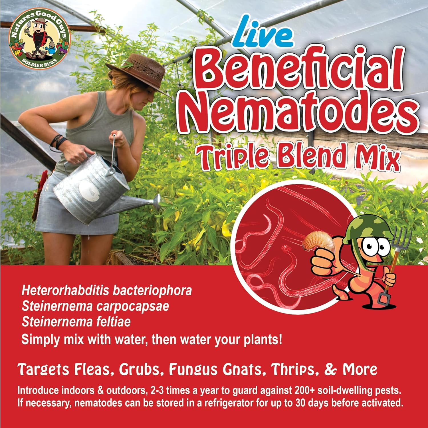 Beneficial Nematodes - 15 Million Hb+Sc+Sf - Kills Over 200 Different Species of Soil Dwelling and Wood Boring Insects.