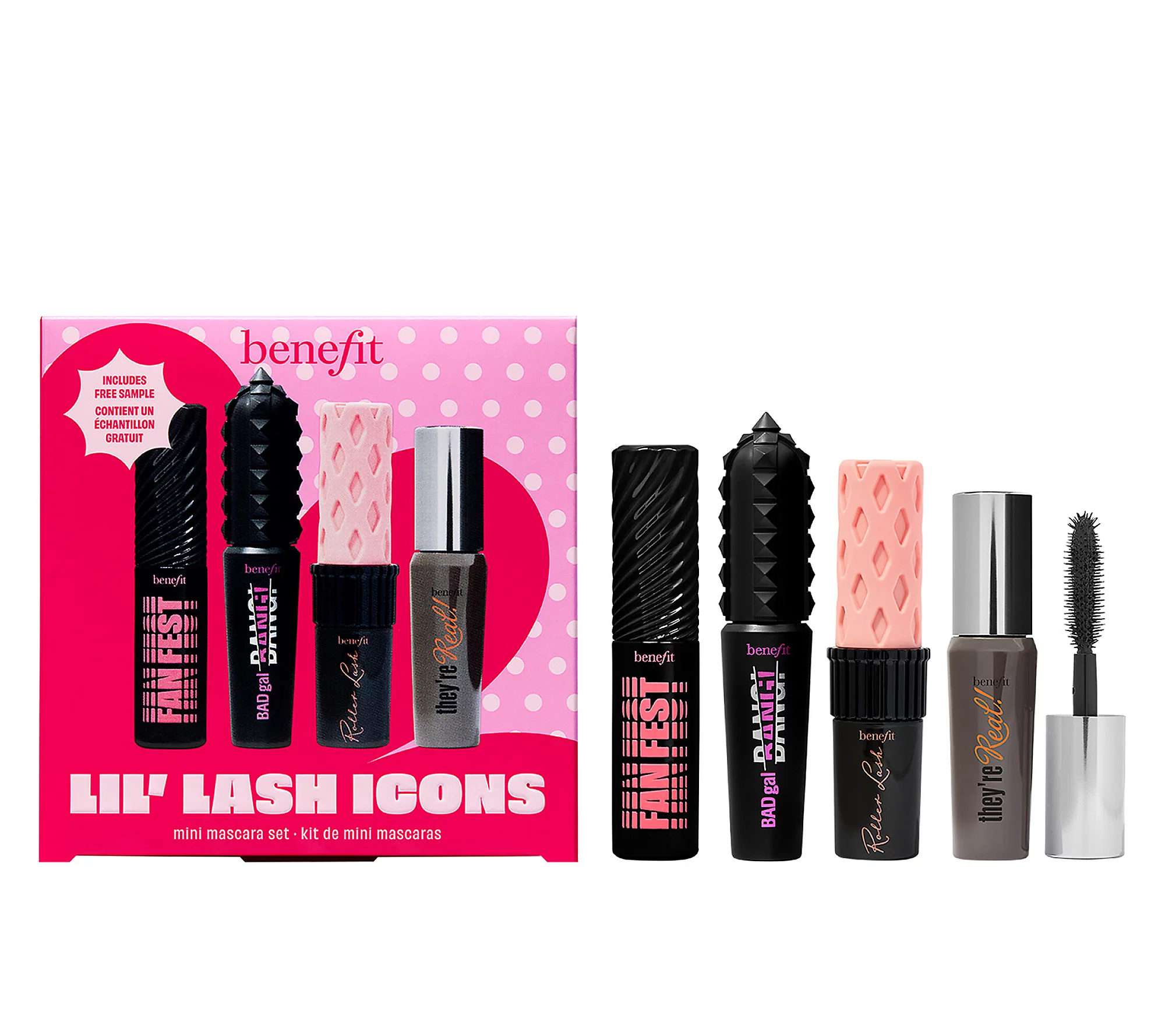 Benefit Cosmetics Lil’ Lash Icons Mini Mascara Set 4 Piece | Volumizing Lengthening Curling Lash Set