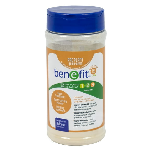 Benefit Pre-Plant Quick-Germ Seed/Planting Treatment, Seed Germinating Powder, All Natural- 3 oz