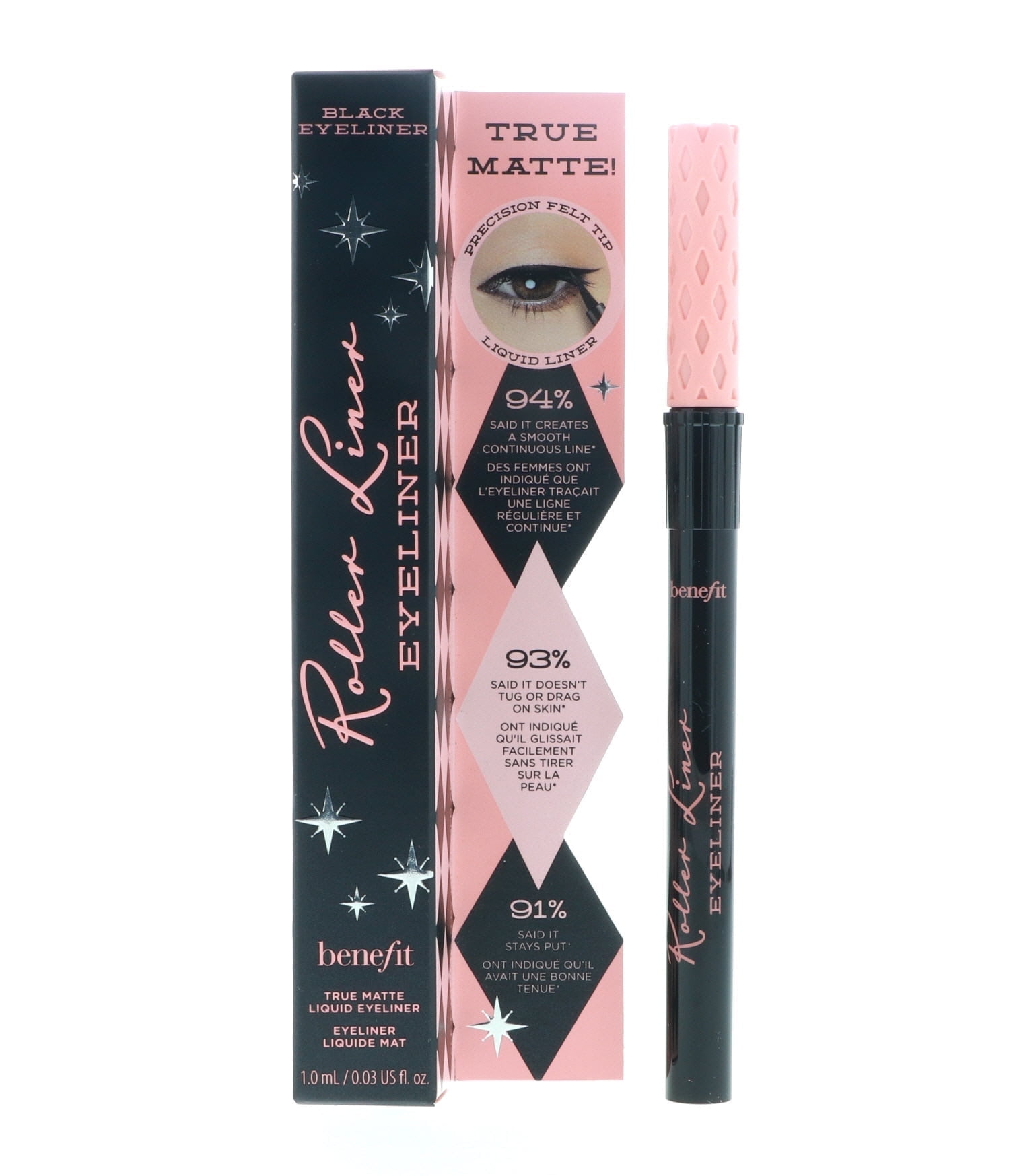 Benefit by Benefit - Roller Liner Matte Liquid Eyeliner - # Black --1ml/0.03oz - WOMEN