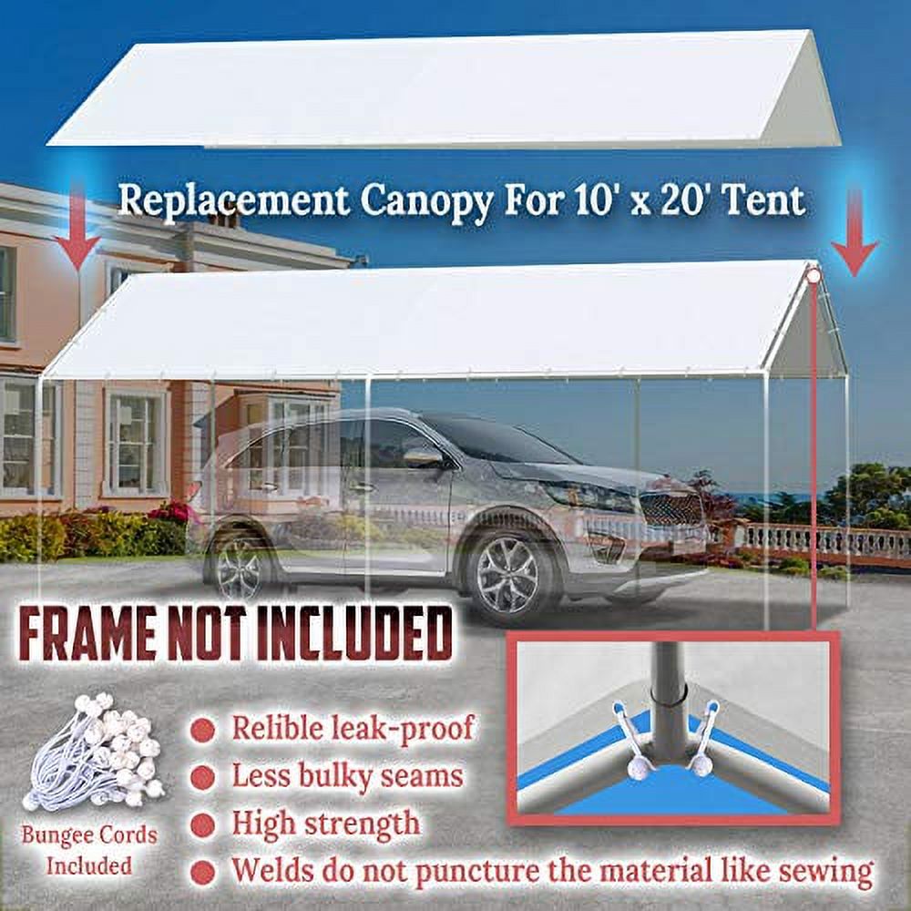 BenefitUSA 10'x20' Carpot Replacement Canopy for Garage Top Tent with