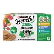 Purina Beneful Freshly Prepared Classics Chicken, Turkey, Lamb Flavor Wet Dog Food Variety Pack, 9.5 oz Cartons 6 Pack