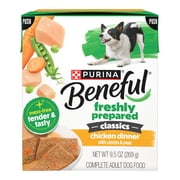Purina Beneful Freshly Prepared Classics Chicken Dinner Wet Dog Food, 9.5 oz Carton