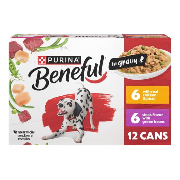 Purina Beneful With Real Chicken or Steak Flavor in Gravy Wet Dog Food Variety Pack, 5.5 oz.