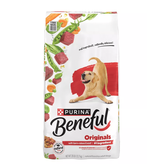 Beneful Originals Adult Farm-Raised Beef Formula Dry Dog Food, Made with Real Meat 28 lb