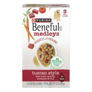 Purina Beneful Medleys Wet Dog Food High Protein Tuscan Style Soft Beef, 3 oz Cans (3 Pack)