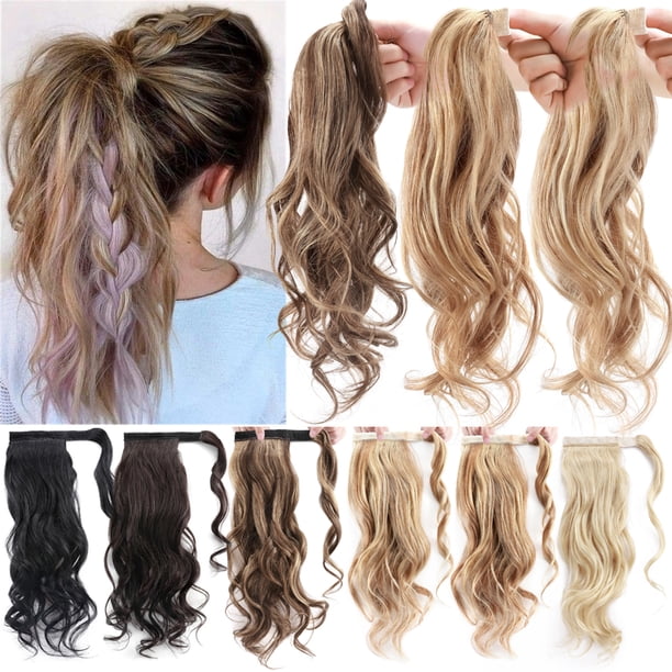 18 Inch Human Hair Ponytail Extension Clip in 80g Remy Hair Remy Human Hair Ponytail Hair Hairpiece Extensions Long  main image 4