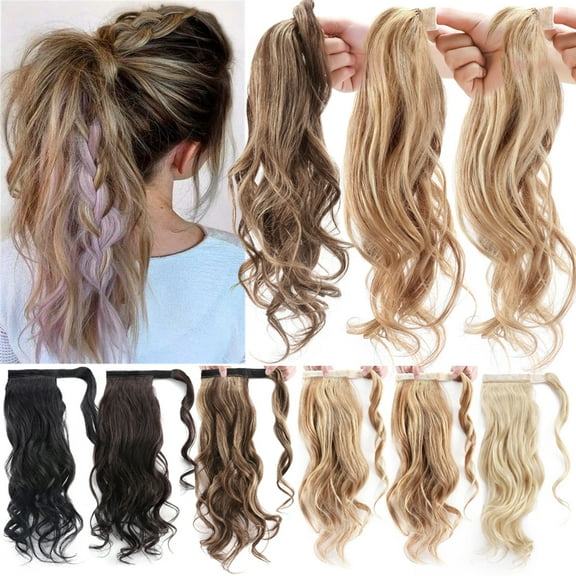 Benehair Claw Clip On Hair Ponytail 100% Remy Human Hair Extensions Real Thick Jaw/Claw Clip Pony Tail 18" Soft Brown