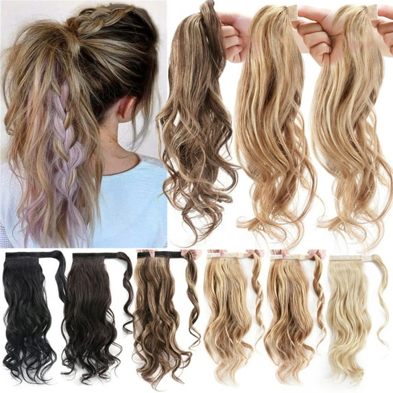 Benehair Claw Clip On Hair Ponytail 100% Remy Human Hair Extensions Thick Jaw/Claw Clip Pony Tail 18" Soft Blonde US