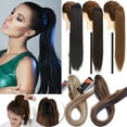 thumbnail image 1 of Benehair Clip In Ponytail Hair Extensions Fashion Claw on Long Cute Wavy Hair Piece 21" Claw Straight Bleach Blonde, 1 of 8