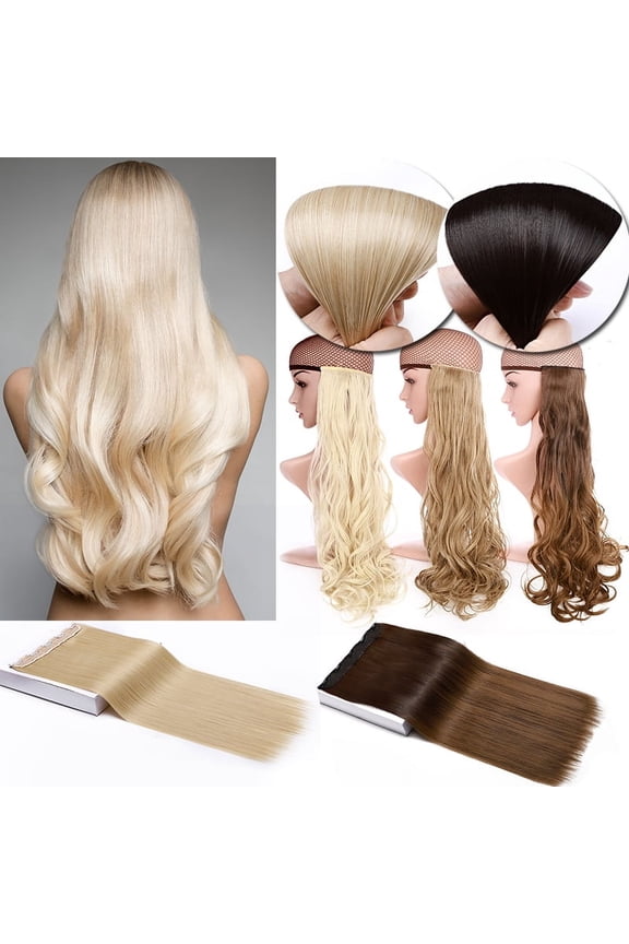 Clip in Hair Extensions Real Long Thick One Piece Hair Extension Curly Wavy Straight Hairpieces for Woman Best Hair