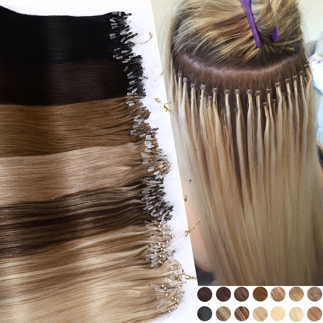 Micro Ring Hair Extensions, 0.7g Micro Ring, Mini Ring Extensions