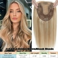 thumbnail image 1 of Benehair Real Hair Clip In Extensions 13cm*15cm Clip In Hairpiece Silk Base Topper Toupee Wiglet Top Hair Piece 130% Density New 6"-22" Highlight, 1 of 11