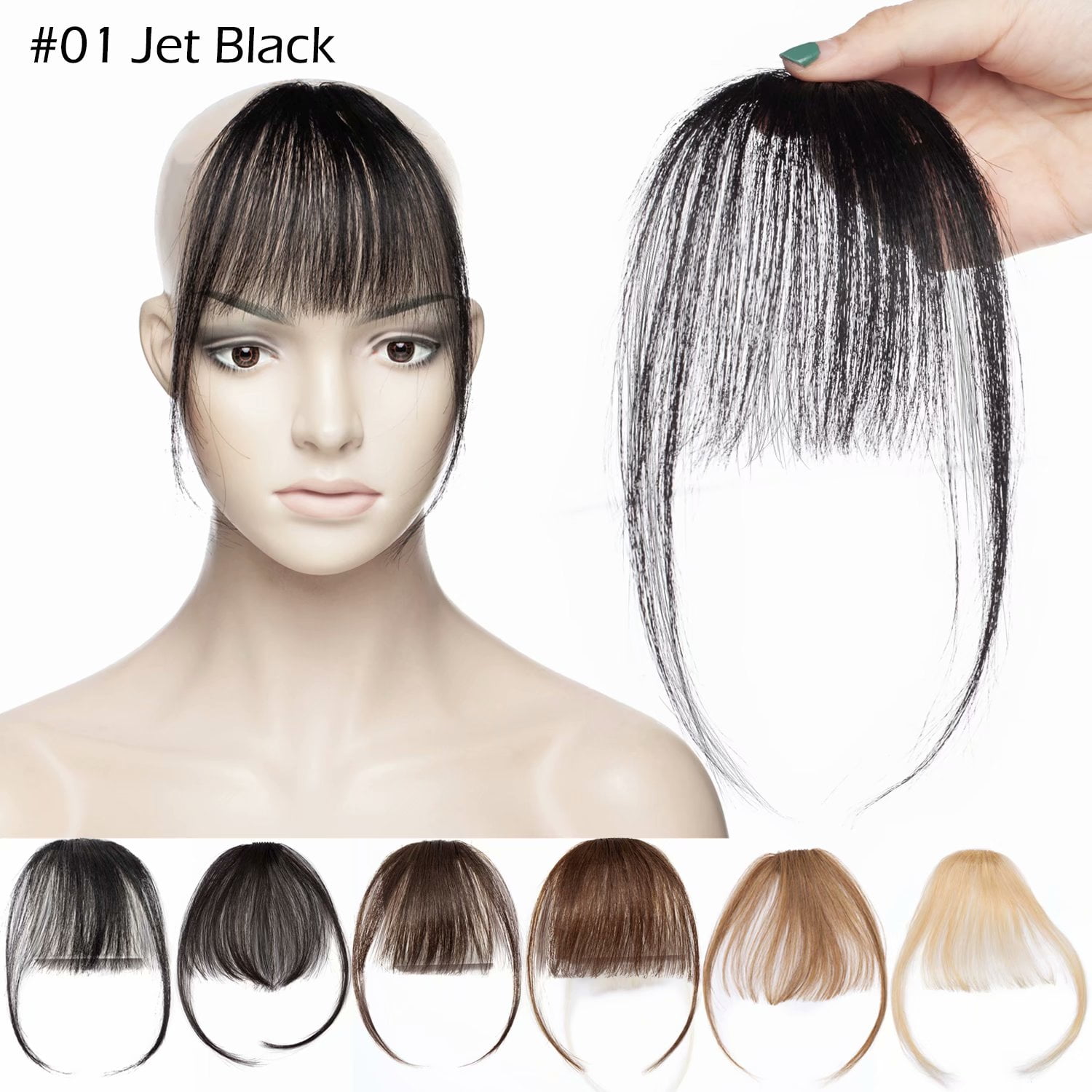 Thinning Hair Clip In Fringe Extensions Uk Benehair Thin Air Bangs