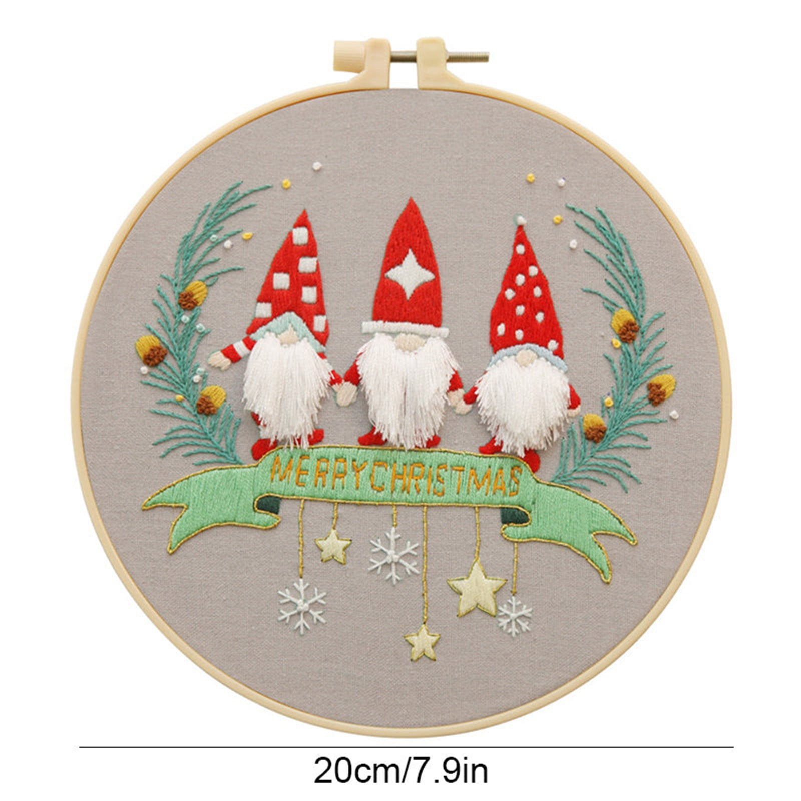 Beneky Christmas Painting, Diy Christmas Embroidery Desktop Wall 3D Art Embroidery Painting