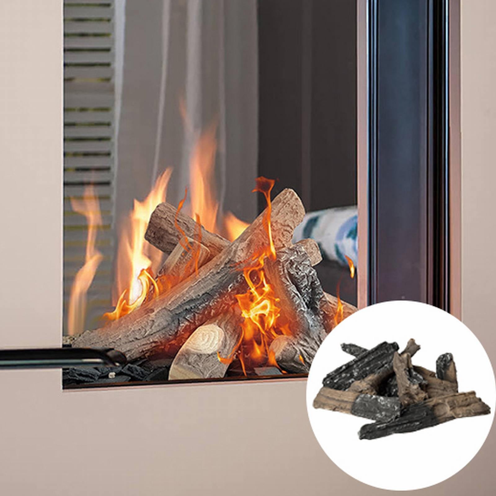 Beneky Fireplace Fiber Fake Wood Clearance! Halloween Creative