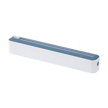 Beneky Plastic Wrap Cutter, Cling Film Dispenser and Cutter Practical Food Film Cutting Box with Slide Cutter Roll Organizer Holder for Organization and Storage for Aluminum Foil & Cling Film