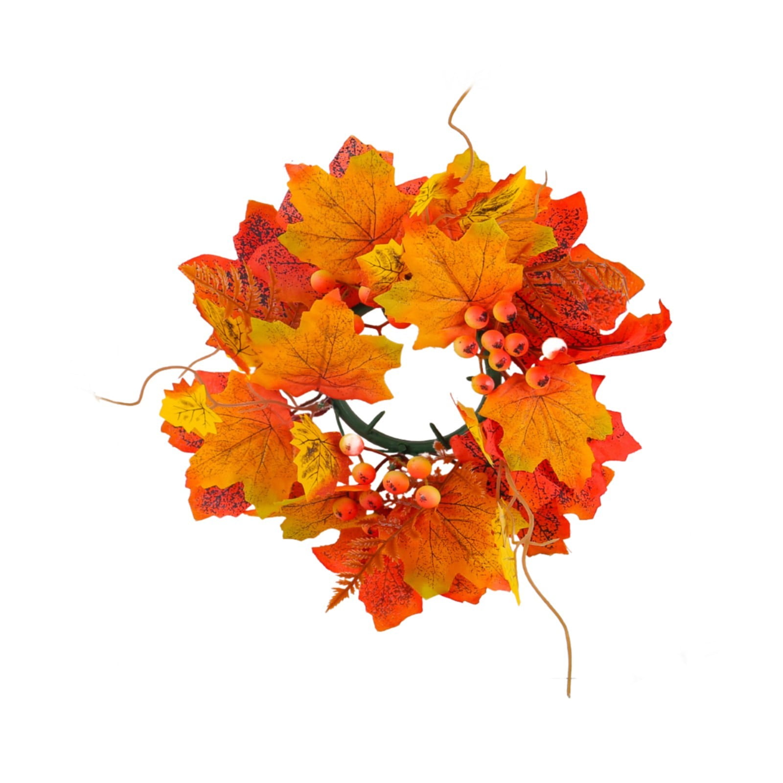 Beneky Wreath Clearance! Fall Wreath for Front Door with Candle Garland