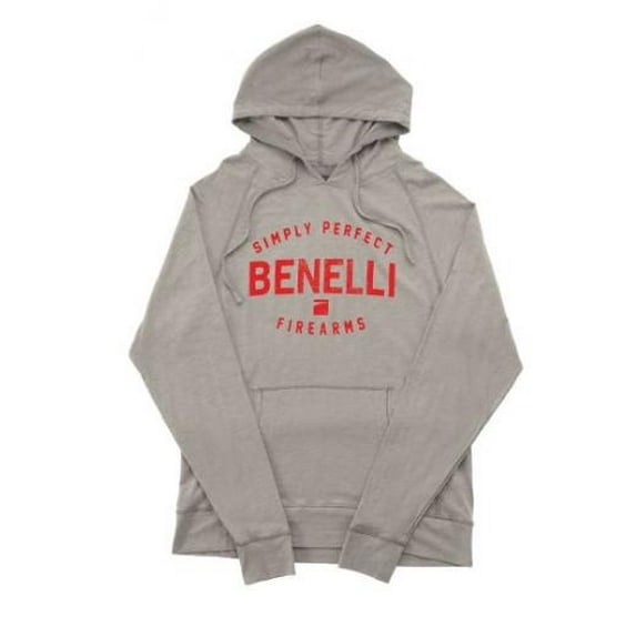 Benelli Midweight Vintage Logo Hoodie - Cement Gray