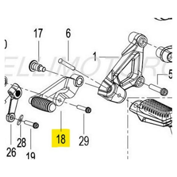 Benelli OEM Shift Lever TNT135 2020+ 08370V020100