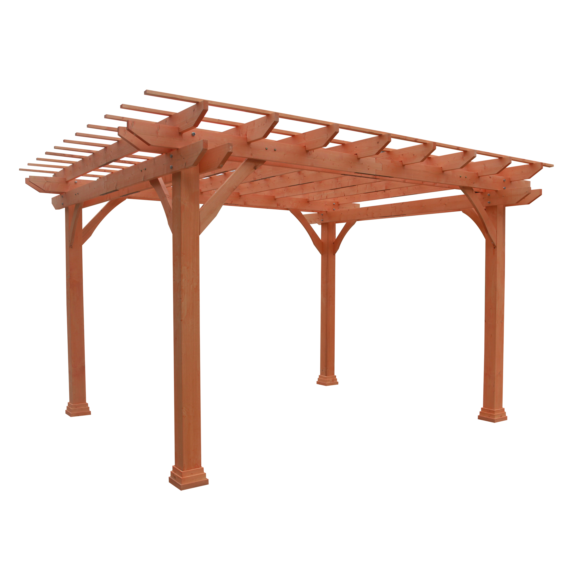 Beneouya 12'x10' Wood Pergola for Outdoor Porch Garden Backyard and Patio