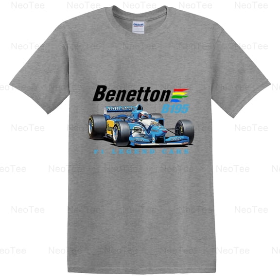 Benetton B195 F1 Legend Cars 90s Retro Style Formula 1 Schumacher Era T-Shirt Unisex, up to 5XL