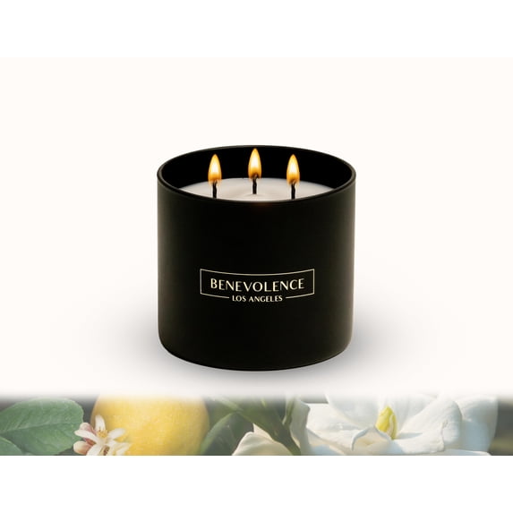Benevolence LA 3 Wick Scented Candle - Bergamot & Jasmine (14.05 oz)